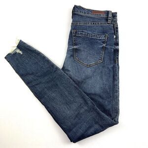 BLANKNYC Raw Hem Skinny Jeans Distressed Destroyed Mid-Rise Ankle The Bond 26